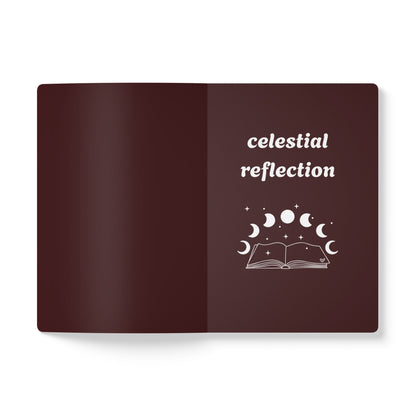 Witchy Woman Journal in Burgundy - Celestial Witch and Black Cat Notebook